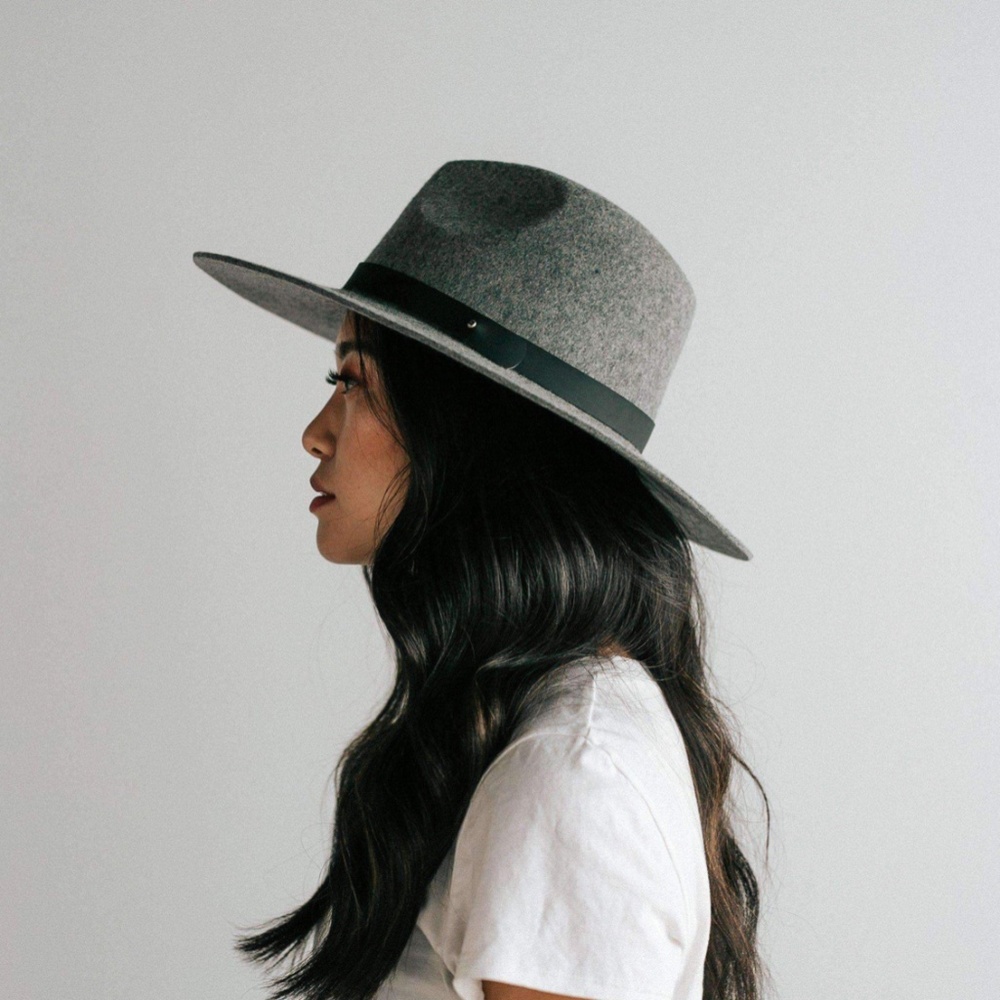 Gigi Pip Wide Brim Felt Hat (Scottie)